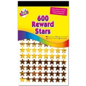 ARTBOX Teacher Reward Stars 600 Stickers in Gold, Silver & Bronze Labels