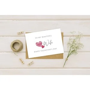 Happy Valentines Day Card Wife