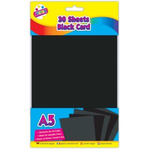 ARTBOX A5 Black Card 30 Sheets Perfect for card making, scrapbooking, art crafts