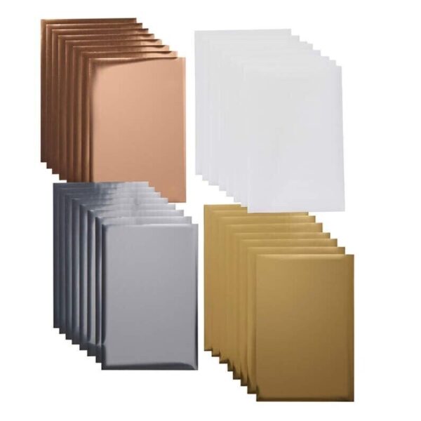 Cricut 24 Foil Transfer Sheets Sampler Metallic 2008716 - 4x6" 10.1 x 15.2cm in Gold, Silver & Rose Gold - Image 4