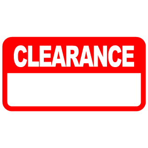 Clearance Labels Red Sticky Self Adhesive Stickers With Space For Writing Price