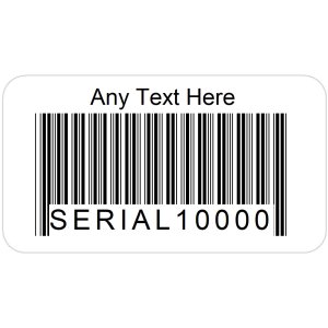 Code 39 Barcode Number Stickers Unique Personalised Sequential Sticky Labels