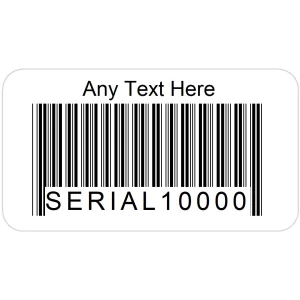 Code 39 Barcode Number Stickers Unique Personalised Sequential Sticky Labels
