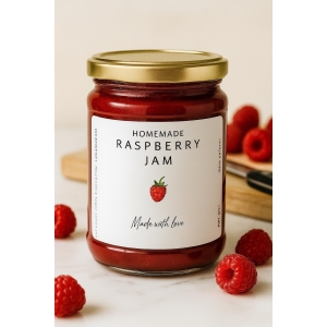 Personalised Jam Jar Labels Sticky Self Adhesive Strawberry, Raspberry Stickers