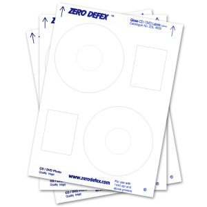 Zero Defex Gloss PressIt Style Offset CD / DVD Labels ZDL4002